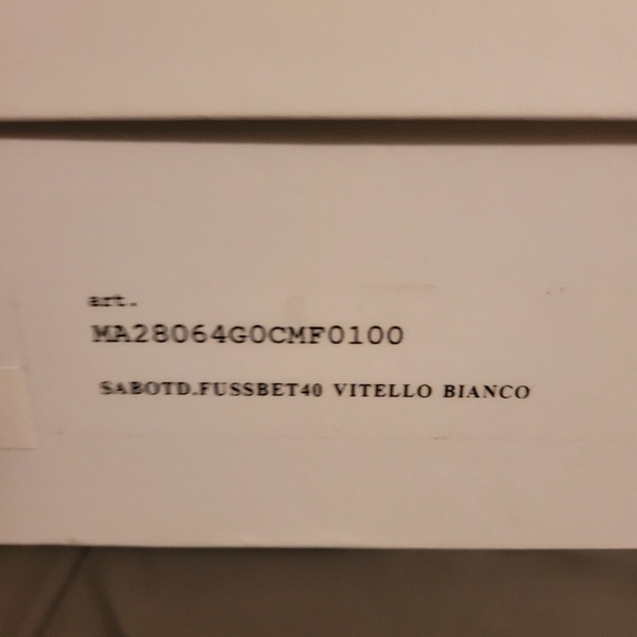 Moschino White and Black Sandals with Gold Accents - Picture 8 of 8